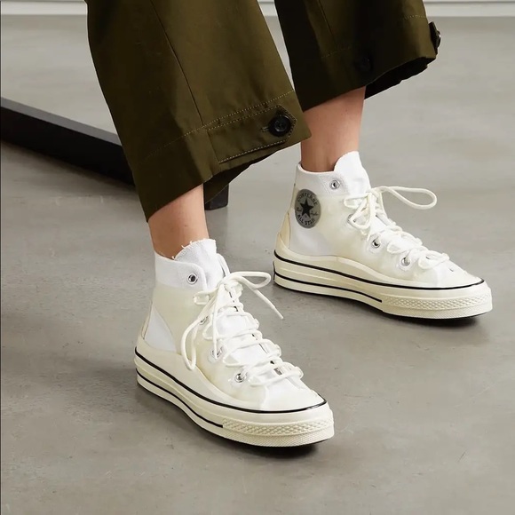 Converse Shoes - Converse Chuck 70 Utility Hi Shoes - White / Egret / Black